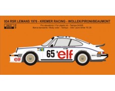 Decal - Porsche 934 RSR LeMans 1976 - Kremer Racing